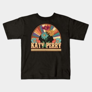 Katy Flowers Name Perry Personalized Gifts Retro Style Kids T-Shirt